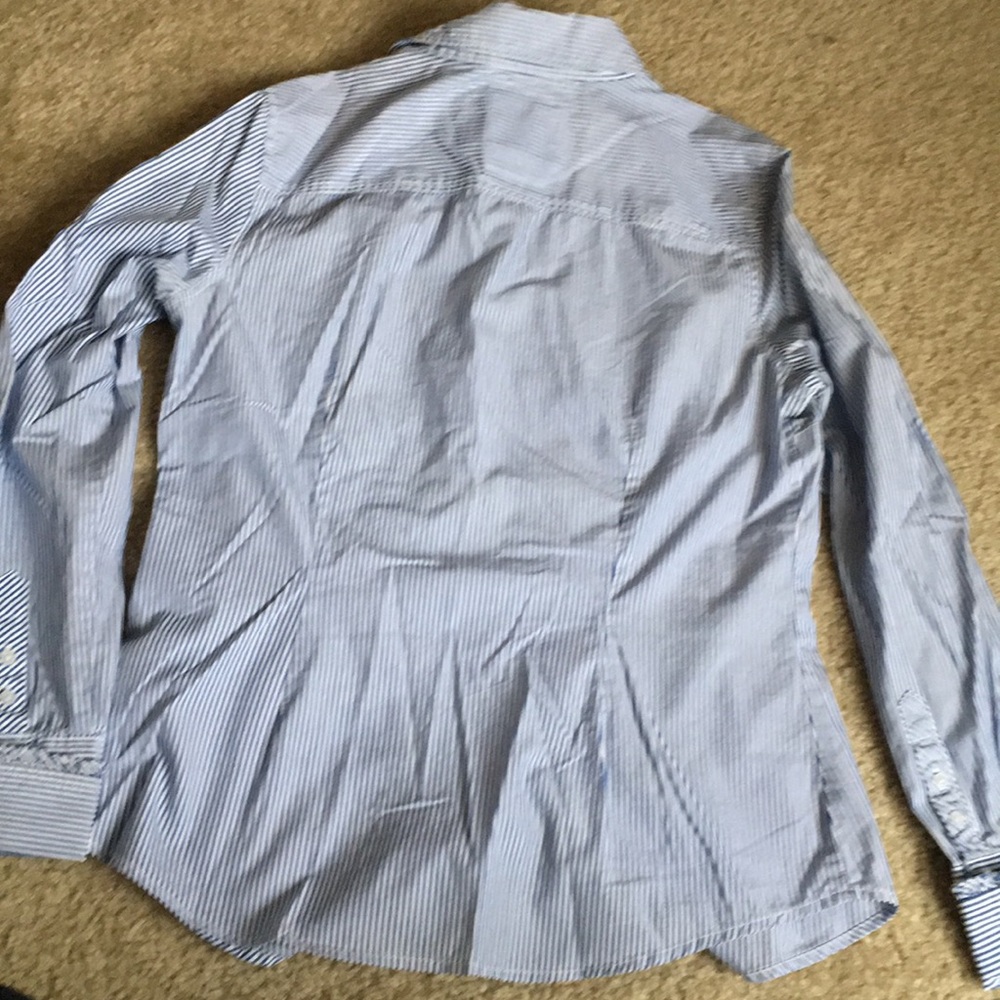 American Eagle Ruffle Button Down Blouse - image 5